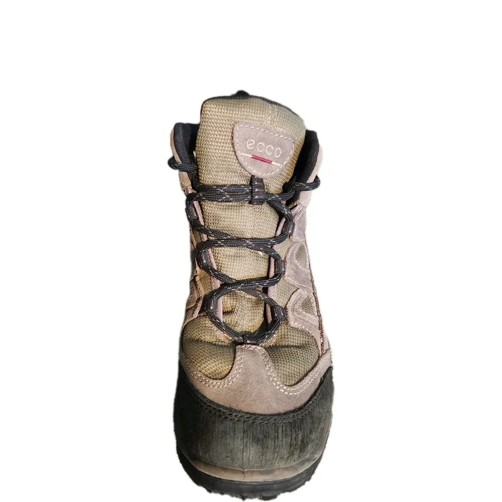 ECCO‎ Receptor GORETEX Brown Leather Hiking Boots Size EU 39 US Women's 8-8.5